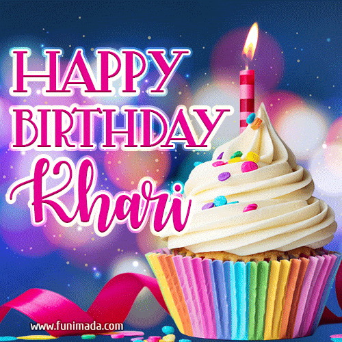 Happy Birthday Khari - Lovely Animated GIF