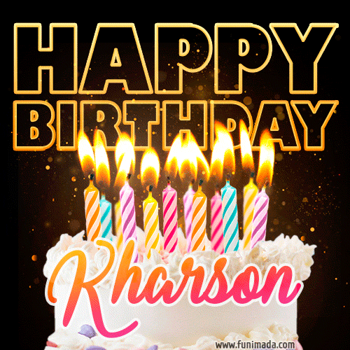 Kharson - Animated Happy Birthday Cake GIF for WhatsApp