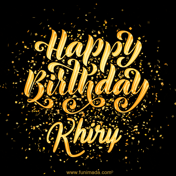 Happy Birthday Card for Khiry - Download GIF and Send for Free
