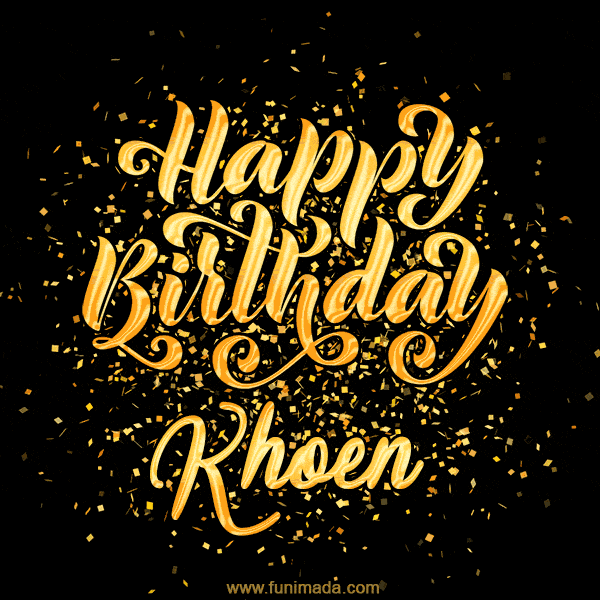 Happy Birthday Card for Khoen - Download GIF and Send for Free