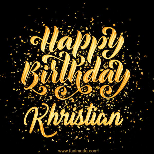 Happy Birthday Card for Khristian - Download GIF and Send for Free