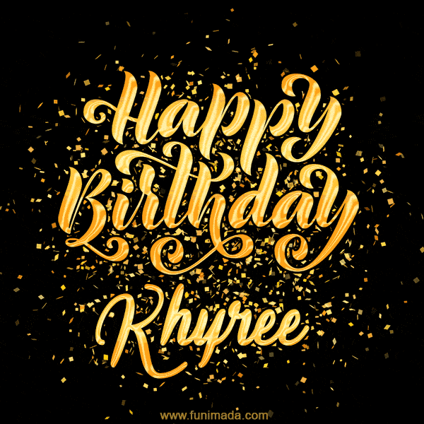 Happy Birthday Card for Khyree - Download GIF and Send for Free