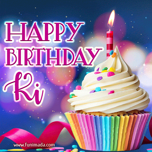Happy Birthday Ki - Lovely Animated GIF