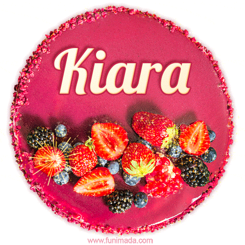 Happy Birthday Cake with Name Kiara - Free Download