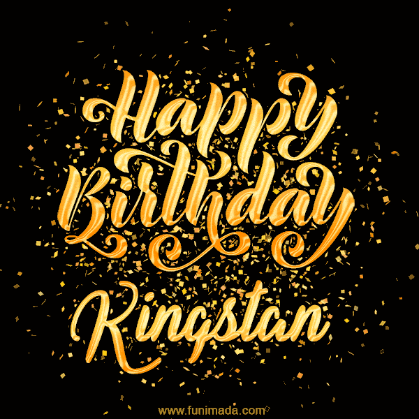 Happy Birthday Card for Kingstan - Download GIF and Send for Free