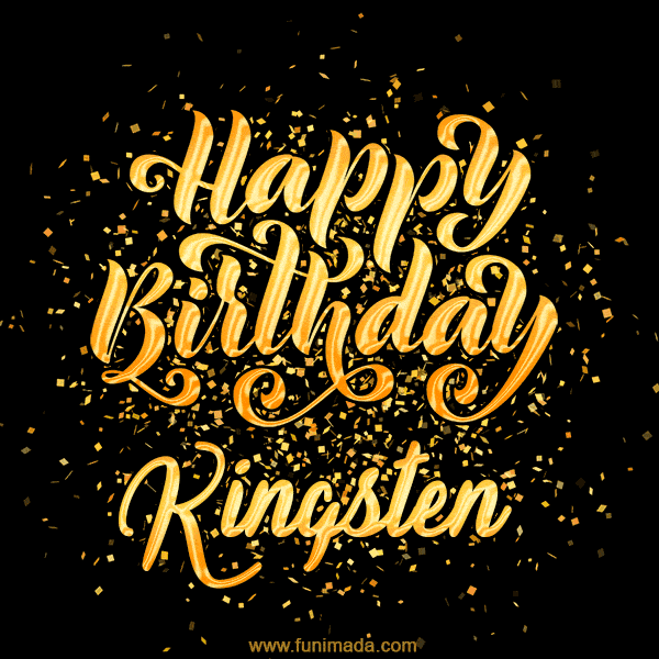 Happy Birthday Card for Kingsten - Download GIF and Send for Free