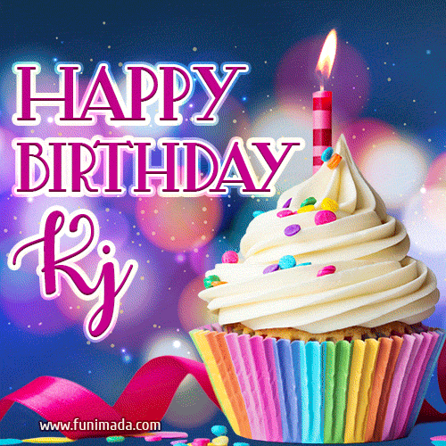 Happy Birthday Kj - Lovely Animated GIF