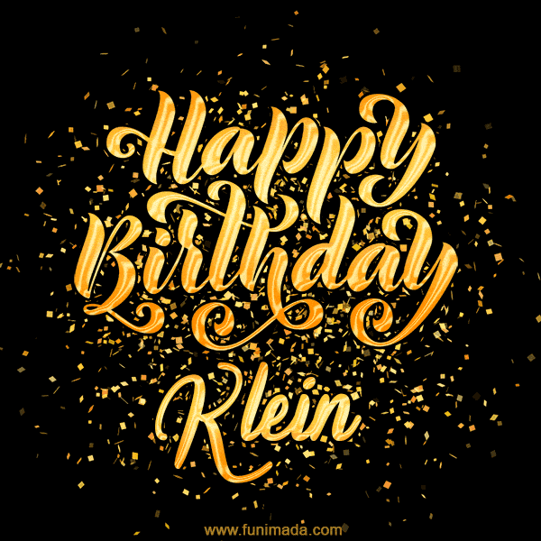 Happy Birthday Card for Klein - Download GIF and Send for Free