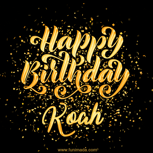 Happy Birthday Card for Koah - Download GIF and Send for Free