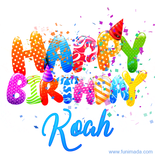 Happy Birthday Koah - Creative Personalized GIF With Name