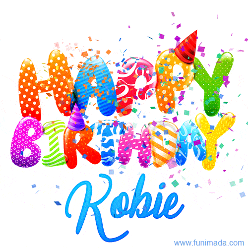 Happy Birthday Kobie - Creative Personalized GIF With Name