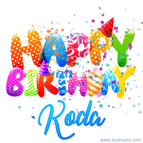 Happy Birthday Koda - Creative Personalized GIF With Name
