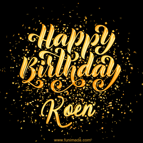 Happy Birthday Card for Koen - Download GIF and Send for Free