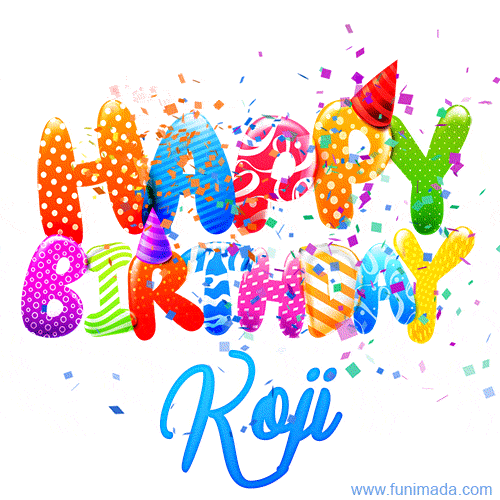 Happy Birthday Koji - Creative Personalized GIF With Name