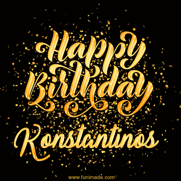 Happy Birthday Card for Konstantinos - Download GIF and Send for Free