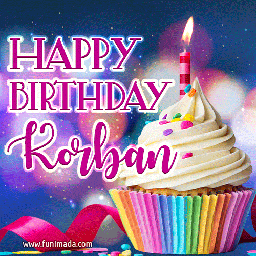Happy Birthday Korban - Lovely Animated GIF