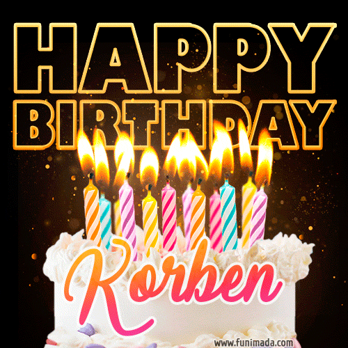 Korben - Animated Happy Birthday Cake GIF for WhatsApp