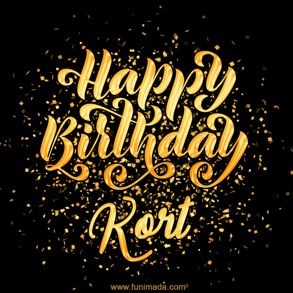 Happy Birthday Card for Kort - Download GIF and Send for Free