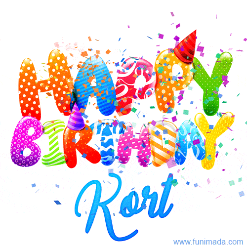 Happy Birthday Kort - Creative Personalized GIF With Name