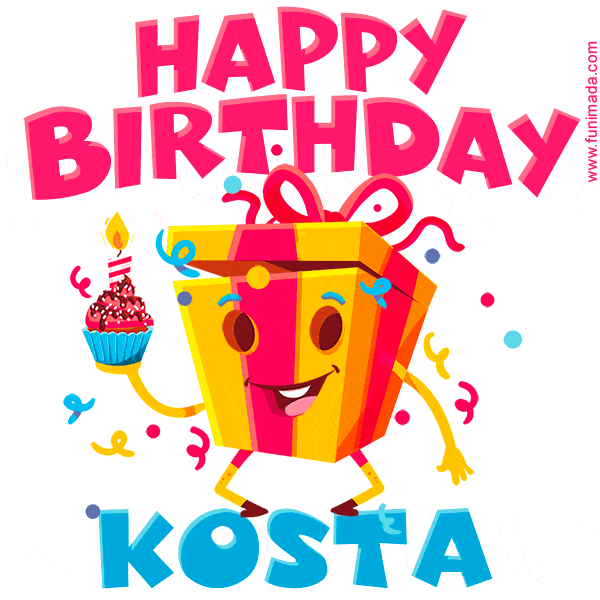 Funny Happy Birthday Kosta GIF
