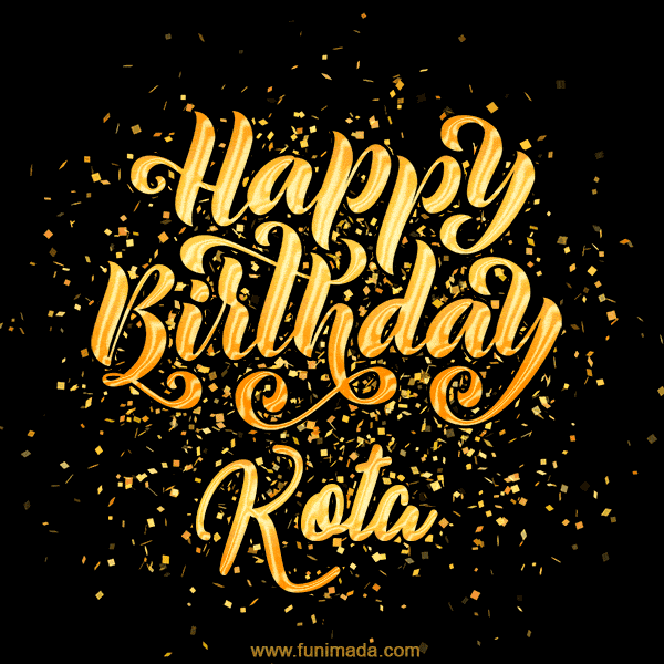 Happy Birthday Card for Kota - Download GIF and Send for Free