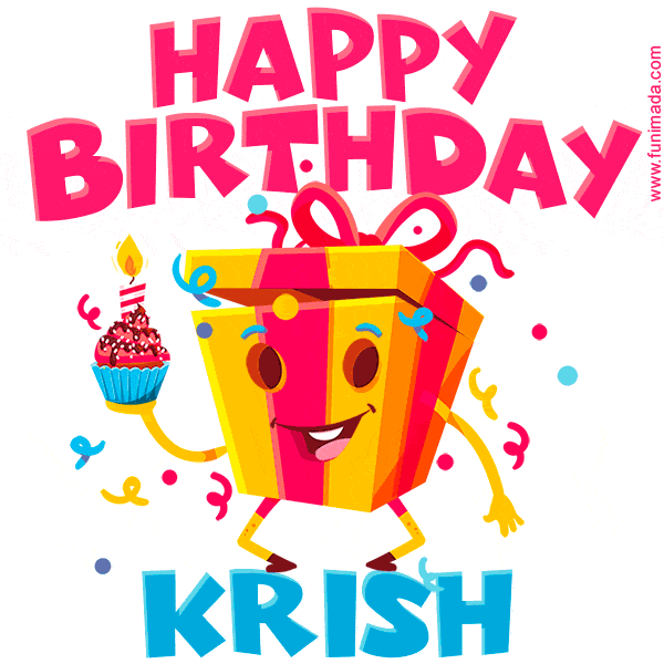 Funny Happy Birthday Krish GIF