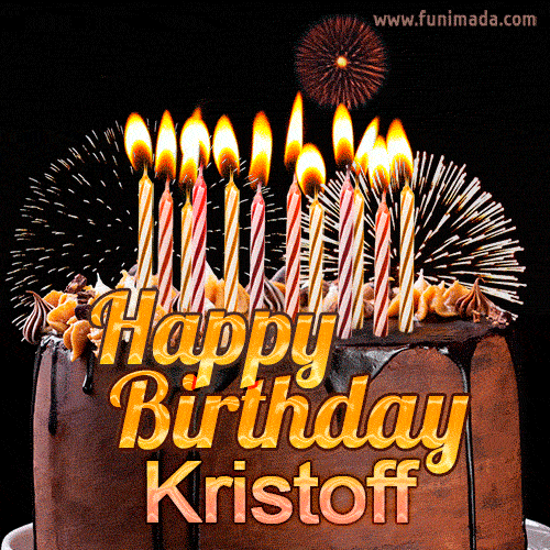 Chocolate Happy Birthday Cake for Kristoff (GIF)