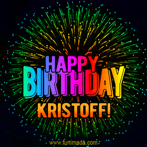 New Bursting with Colors Happy Birthday Kristoff GIF and Video with Music