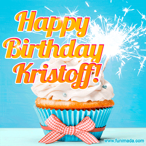Happy Birthday, Kristoff! Elegant cupcake with a sparkler.