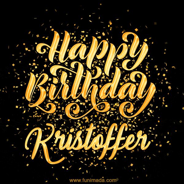 Happy Birthday Card for Kristoffer - Download GIF and Send for Free
