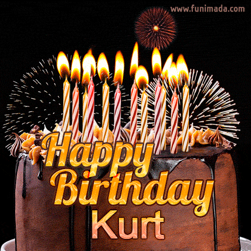 Chocolate Happy Birthday Cake for Kurt (GIF)