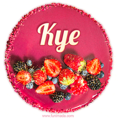 Happy Birthday Cake with Name Kye - Free Download