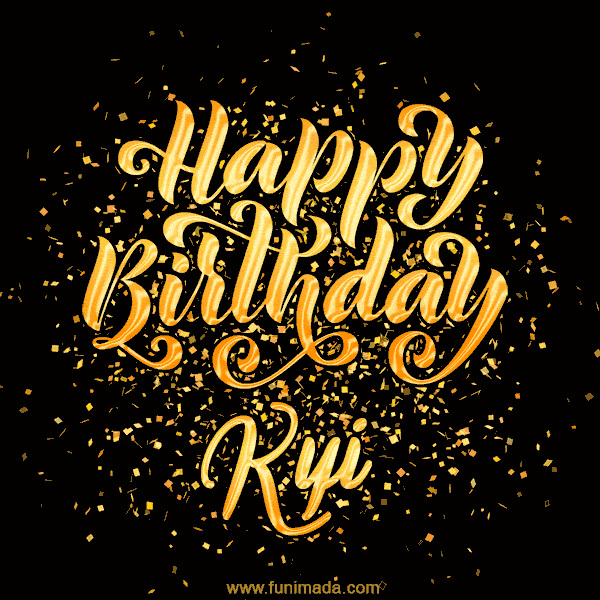 Happy Birthday Card for Kyi - Download GIF and Send for Free