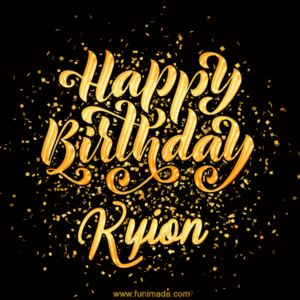 Happy Birthday Card for Kyion - Download GIF and Send for Free