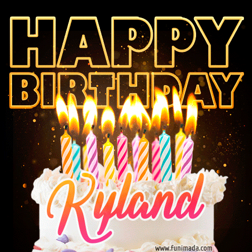 Kyland - Animated Happy Birthday Cake GIF for WhatsApp