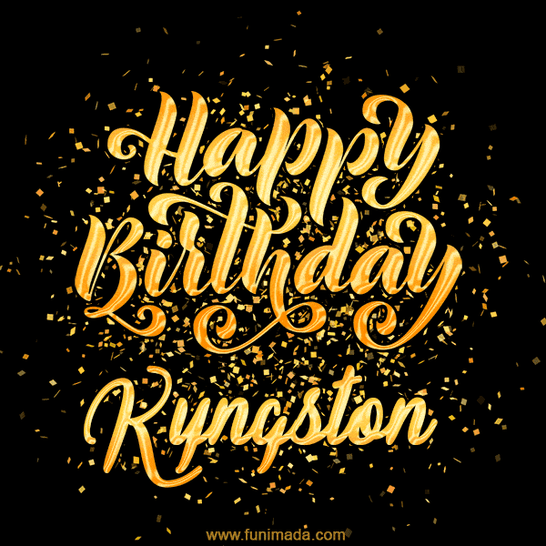 Happy Birthday Card for Kyngston - Download GIF and Send for Free