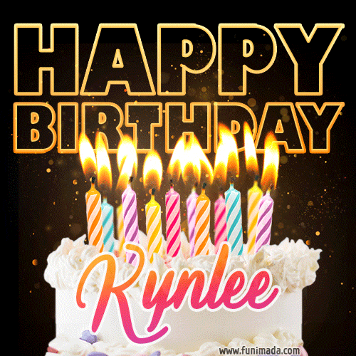 Kynlee - Animated Happy Birthday Cake GIF Image for WhatsApp