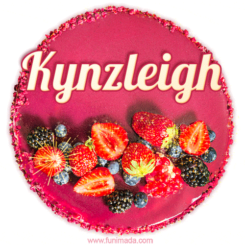 Happy Birthday Cake with Name Kynzleigh - Free Download