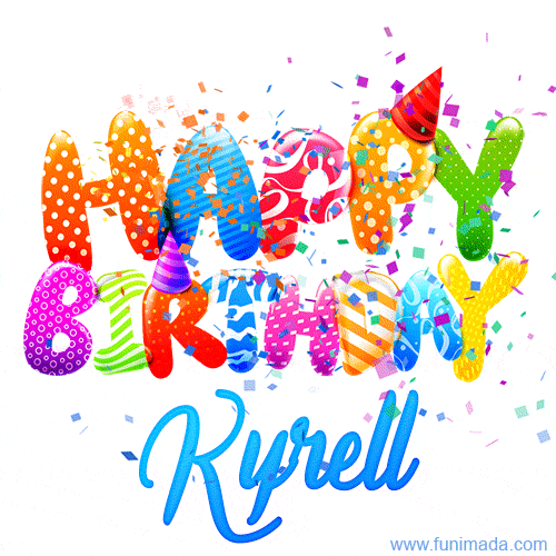 Happy Birthday Kyrell - Creative Personalized GIF With Name