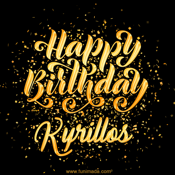 Happy Birthday Card for Kyrillos - Download GIF and Send for Free
