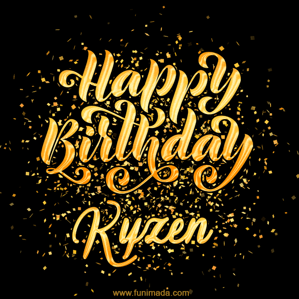 Happy Birthday Card for Kyzen - Download GIF and Send for Free