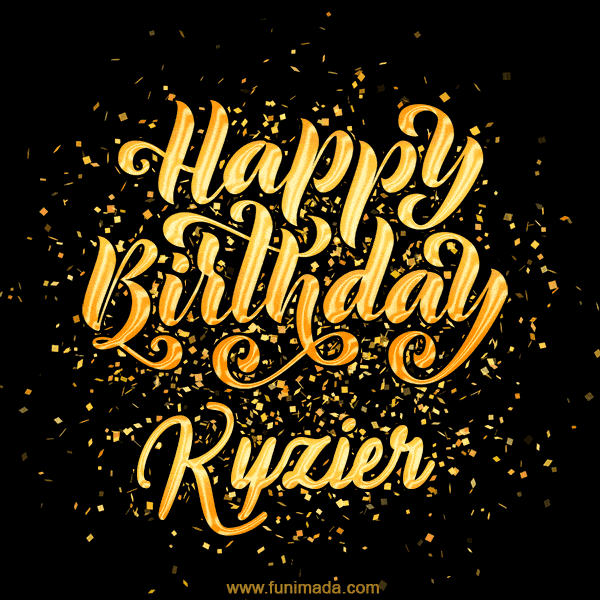 Happy Birthday Card for Kyzier - Download GIF and Send for Free