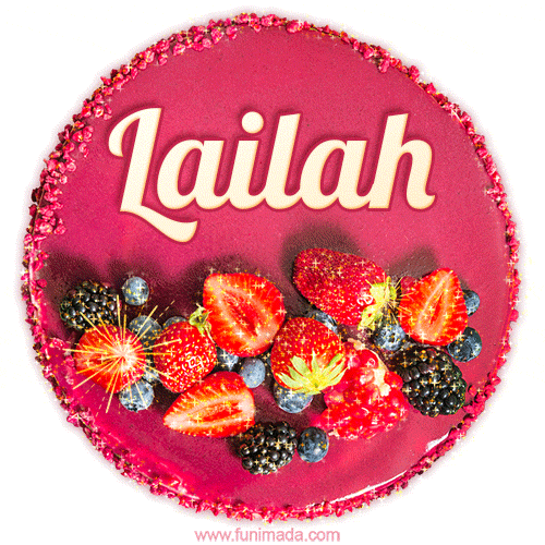 Happy Birthday Cake with Name Lailah - Free Download