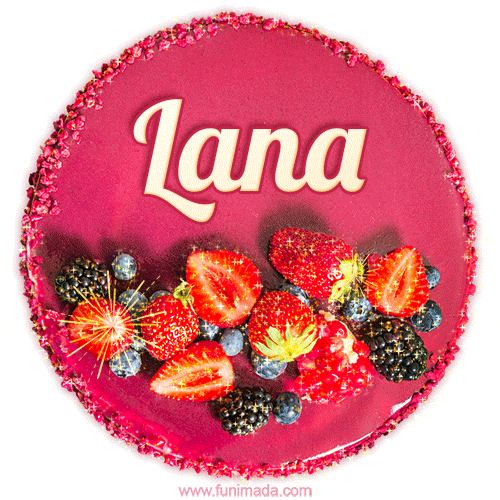 Happy Birthday Cake with Name Lana - Free Download