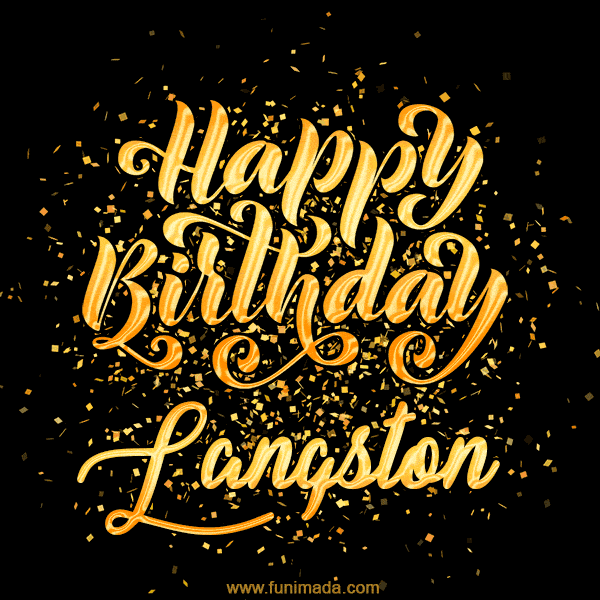 Happy Birthday Card for Langston - Download GIF and Send for Free