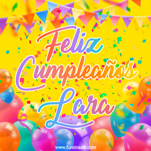 Feliz Cumpleaños Lara (GIF)