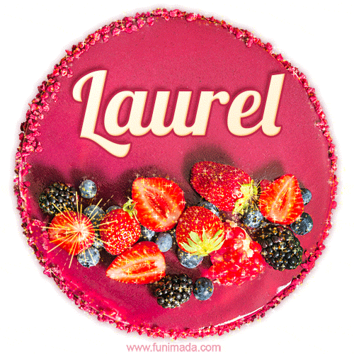 Happy Birthday Cake with Name Laurel - Free Download