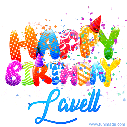 Happy Birthday Lavell - Creative Personalized GIF With Name