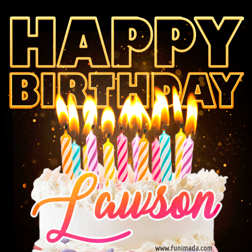 Lawson - Animated Happy Birthday Cake GIF for WhatsApp