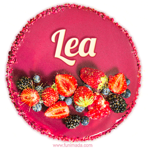 Happy Birthday Cake with Name Lea - Free Download
